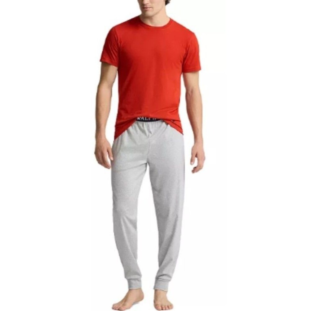 Polo Ralph Lauren Men's Gray Cotton Lounge Pants Jersey Lightweight S Drawstring